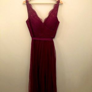 BHLDN Formal Burgundy Dress